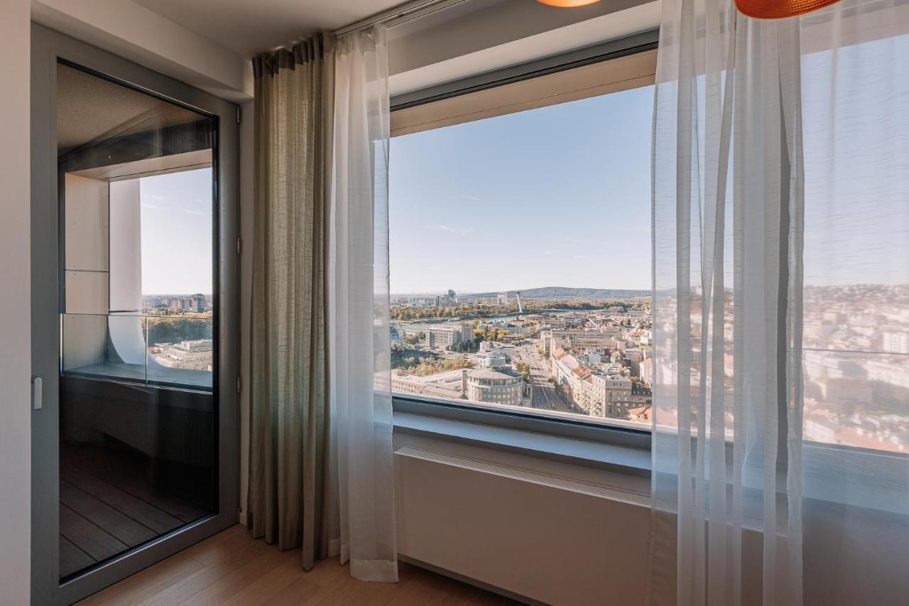 Skau Coral Residence In Sky Park 22 Floor 1Tower Panoramic View Free Parking Μπρατισλάβα Εξωτερικό φωτογραφία