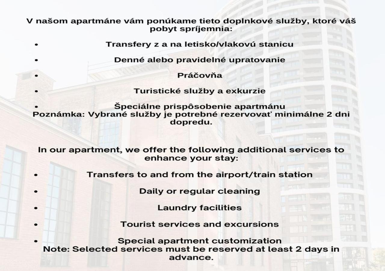 Skau Coral Residence In Sky Park 22 Floor 1Tower Panoramic View Free Parking Μπρατισλάβα Εξωτερικό φωτογραφία